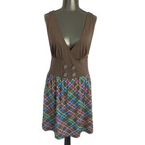 Derek Heart Sleeveless Brown Dress L​​​​
